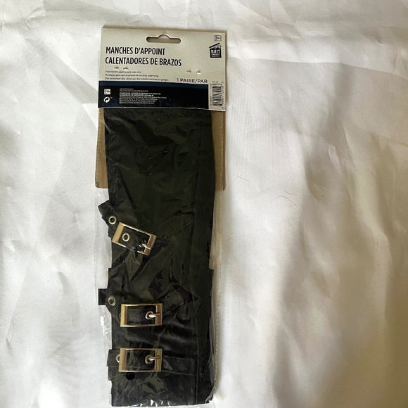 Dark Side Faux Leather Arm Warmers with Buckle Straps (NEW) Halloween Cosplay - Picture 3 of 7